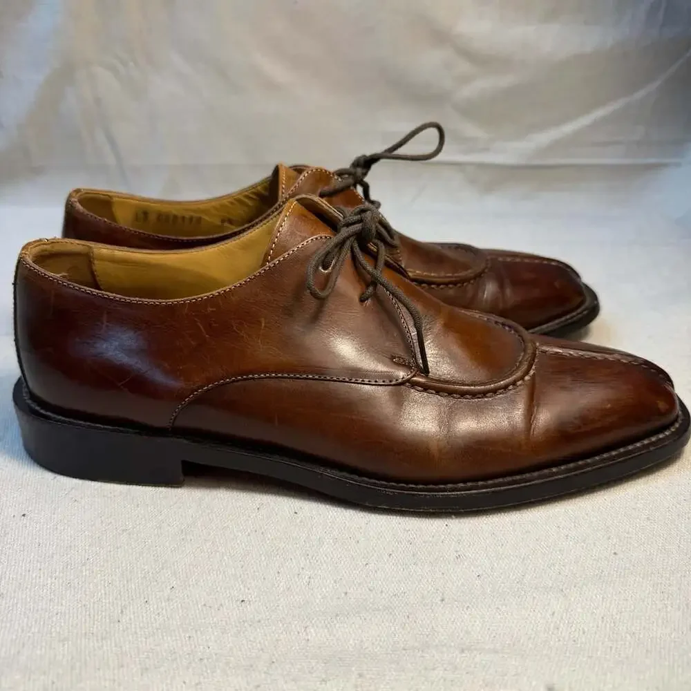 Cole Haan Leather Split Toe Oxford Shoes Size 9.5 Brown Dress Shoes